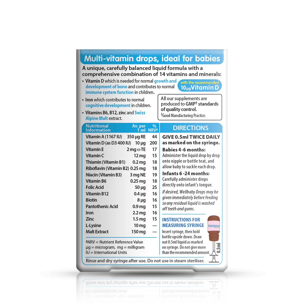 Wellbaby Multi-vitamin Drops (Short Expiry) - Image 3