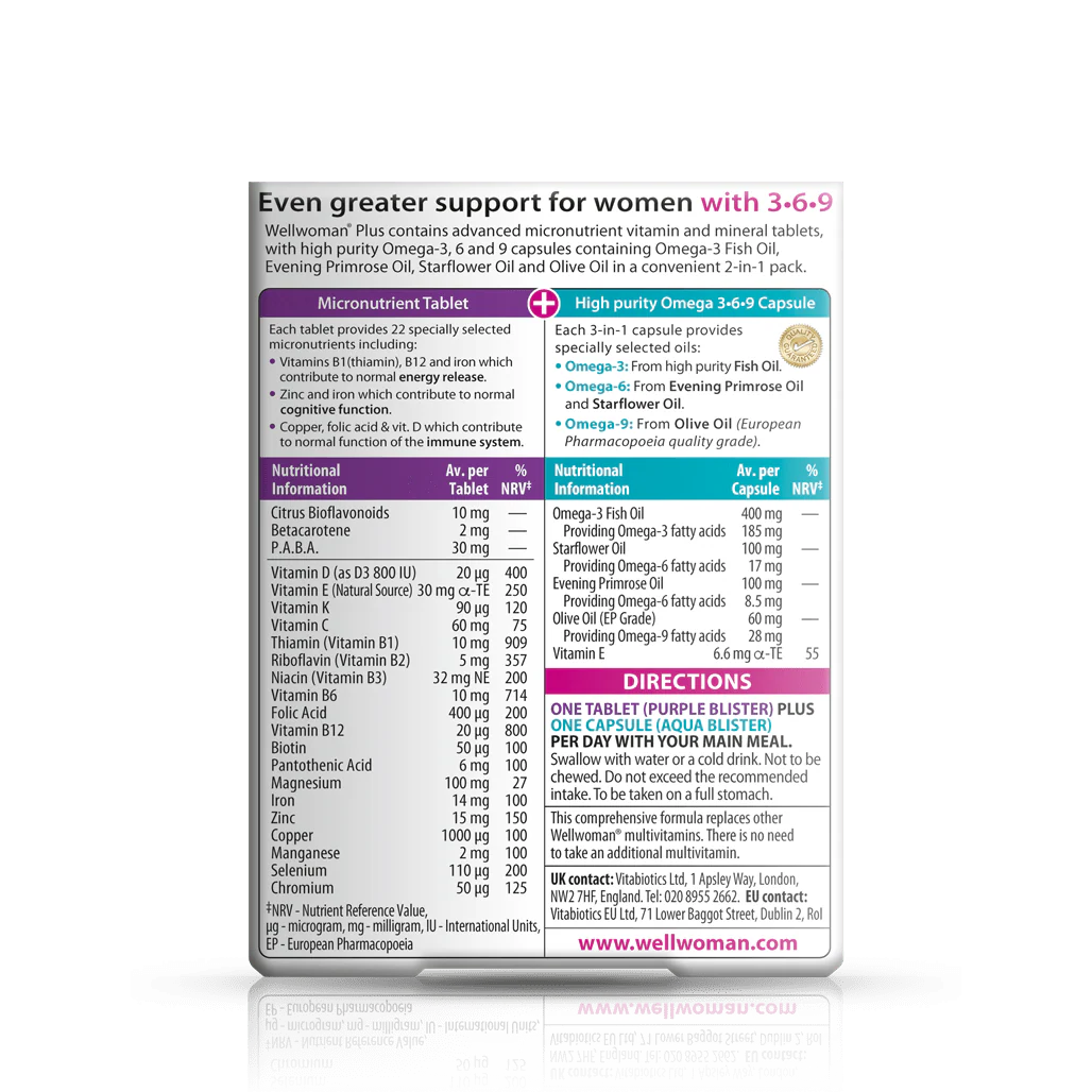 Wellwoman Plus Omega 3-6-9 - Image 3