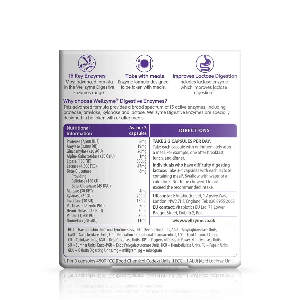 Wellzyme Digestive Enzymes Advanced - Image 3